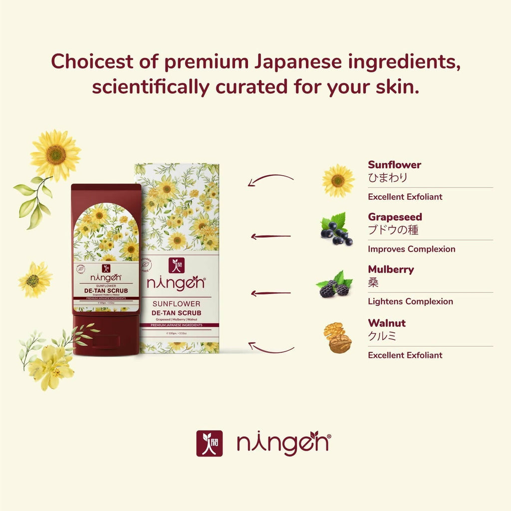 Ningen Sunflower De-Tan Face Scrub