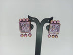 Terracotta Beautiful Swan Studs-Lavender