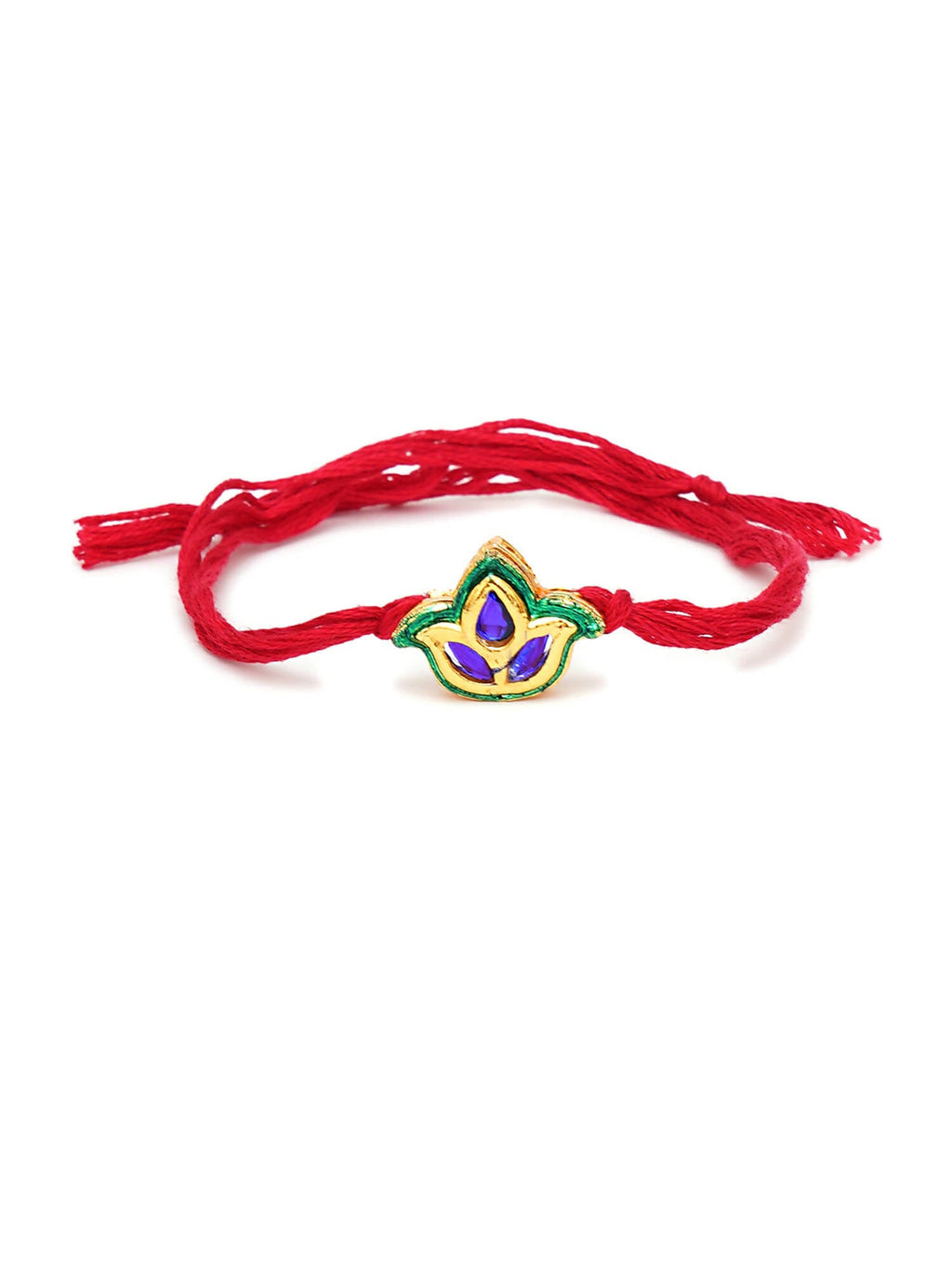 Designer kundan Rakhi - Ruby Raang - Distacart