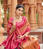 Jyoti Fashion Women's Mustard Soft Banarasi Silk Zari Woven Saree with Blouse - Distacart