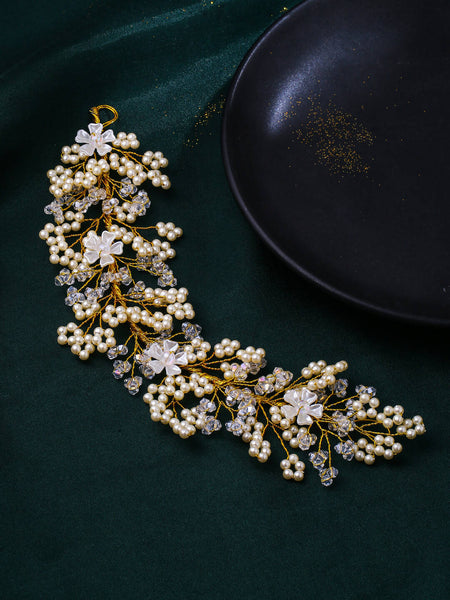 NVR Women Embellished Beaded Hair Accessory Set