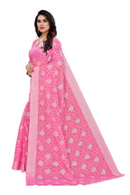 Vamika Light Pink Linen Jari Border Saree