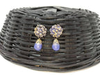 Terracotta Flower Stud With Waterdrop Earrings