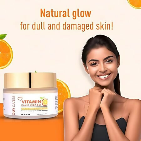 Our Cares Vitamin C Face Cream for Glowing & Clear Skin - Distacart