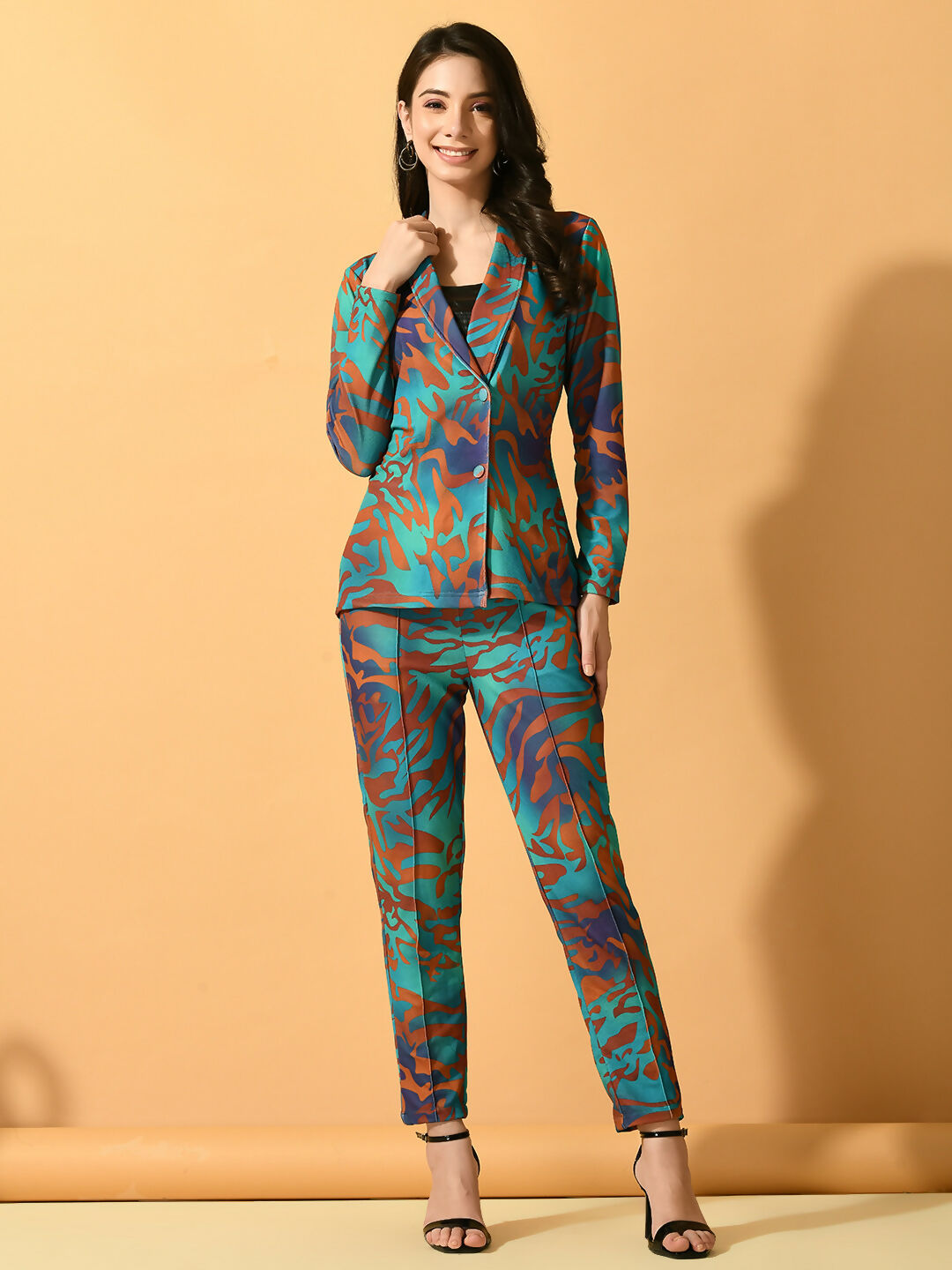 Myshka Women's Multi Printed Ombre Jacket