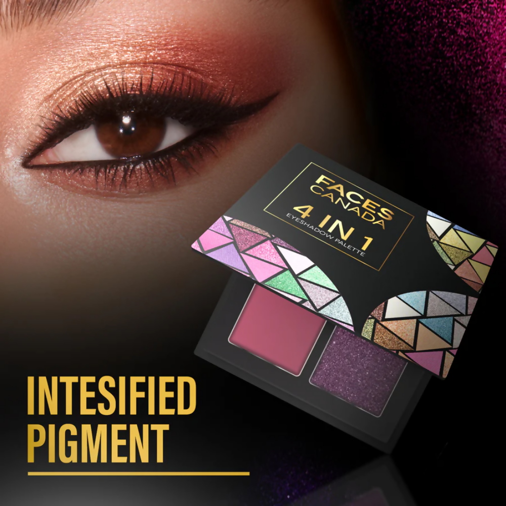 Faces Canada 4 in 1 Eyeshadow Palette - Moody Moon 06