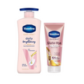 Vaseline Healthy Bright Daily Brightening Body Lotion & Gluta-Hya Dewy Radiance Serum-In-Lotion Combo - Distacart