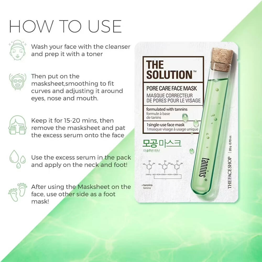 The Face Shop The Solution Pore Care Face Mask - Korean Skincare