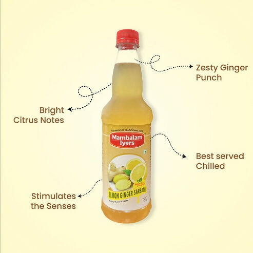 Mambalam Iyers Lemon Ginger Sarbath - Distacart