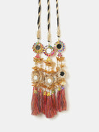 Ruby Raang Colorful Gold Work Parandi