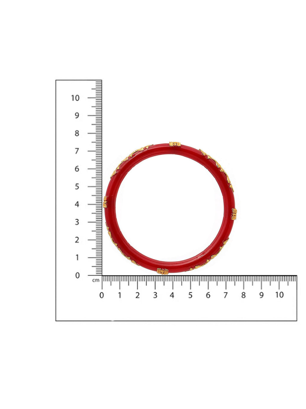 Ruby Raang Red Traditional Bangle - Distacart