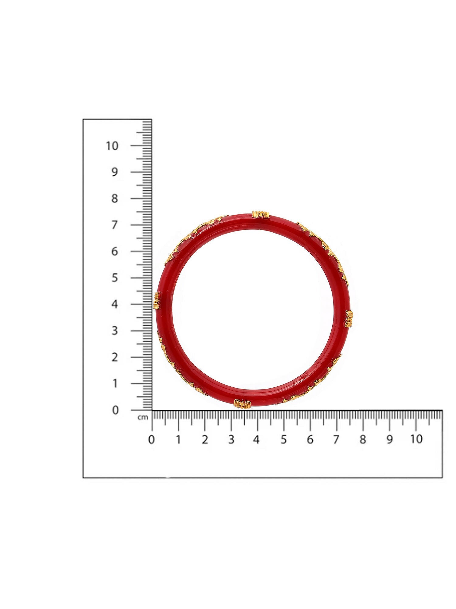 Ruby Raang Red Traditional Bangle - Distacart