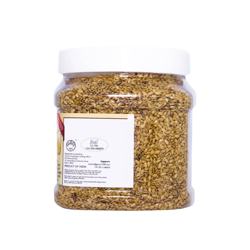 Tassyam Organics Roasted Salted Golden Flax Seed - Distacart