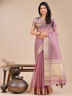 Shree Shyam Fashion Seoul Purple Organza Saree