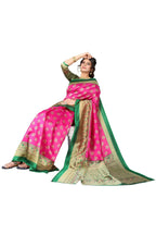 Vamika Pink Printed Art Silk Saree
