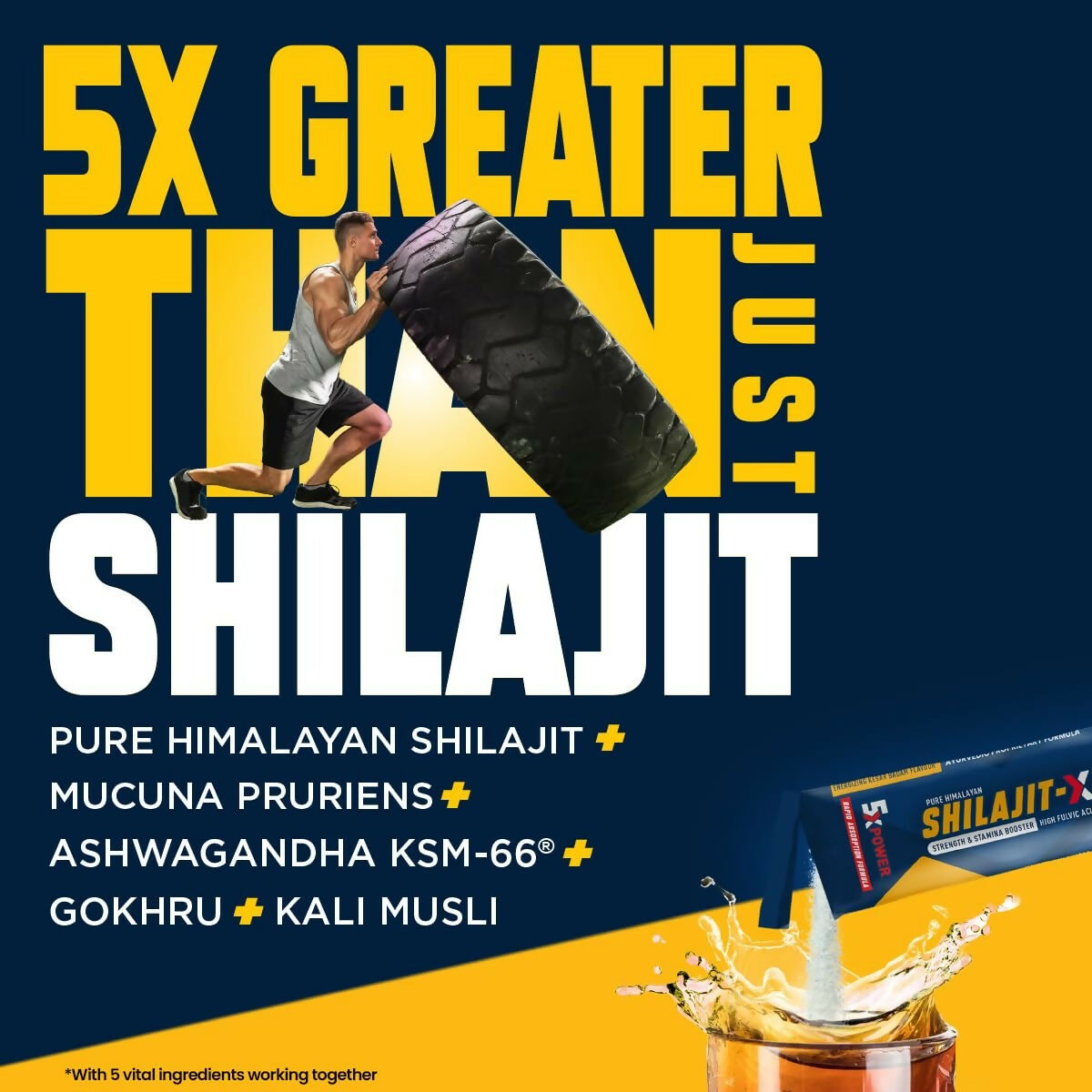 Fast&Up Sj X - Pure Himalayan with Power of 5 Potent - Kesar Badam Flavour - Distacart