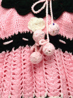 Chutput Kids Pink Ice Kitty Design Solid Pullover Sweater