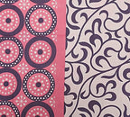 Vamika Printed Cotton Pink & Multicolor Latest Design Bedsheet With Pillow Covers (LEOC_CHKR_P)
