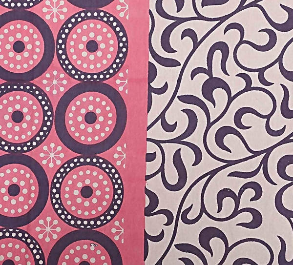 Vamika Printed Cotton Pink & Multicolor Latest Design Bedsheet With Pillow Covers (LEOC_CHKR_P)