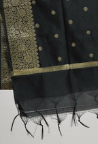 Mominos Fashion Moeza Women's Banarsi Silk Woven Design Black Dupatta - Distacart