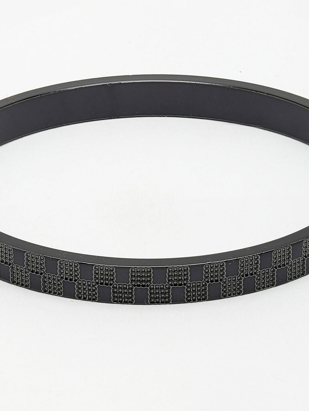NVR Men's Set of 2 Gold & Black Rhodium-Plated Stainless Steel Kada Bracelet - Distacart