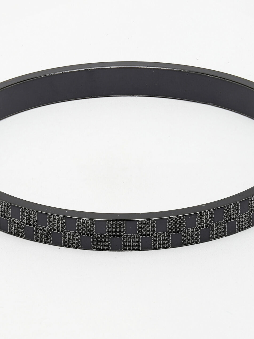 NVR Men's Set of 2 Gold & Black Rhodium-Plated Stainless Steel Kada Bracelet - Distacart