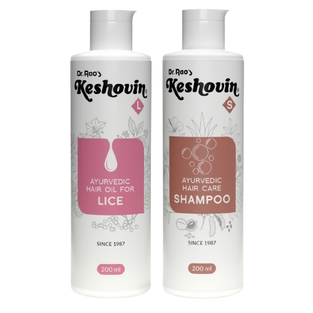 Dr. Rao's Keshovin-L Hair Oil, Keshovin-S Shampoo Combo