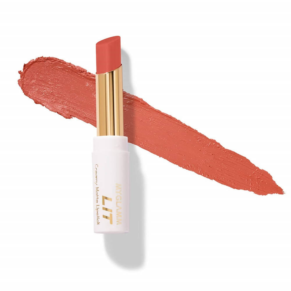 MYGLAMM LIT Creamy Matte Lipstick Bellini