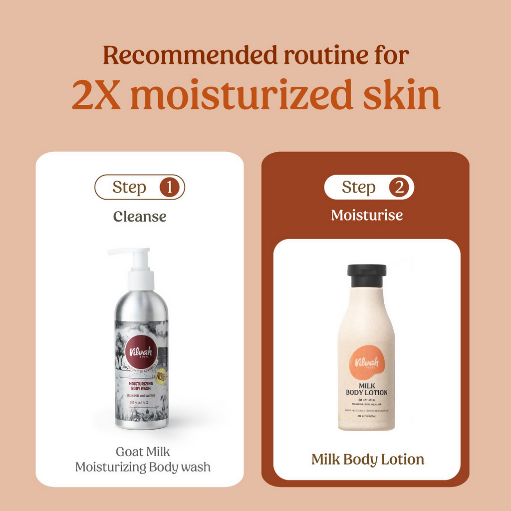 Vilvah Store Milk Body Lotion With Oat Milk, Ceramides & Olive Squalane - Distacart