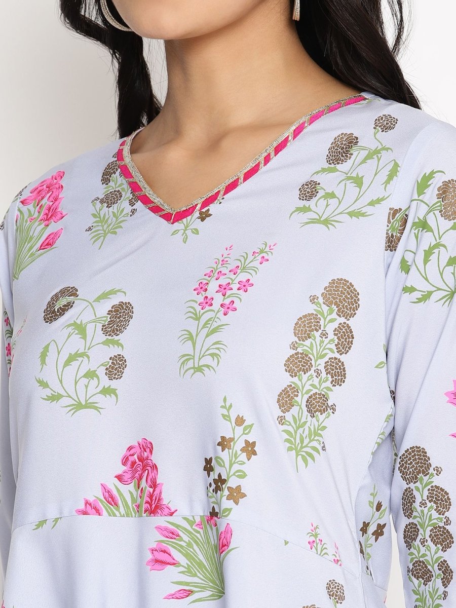 Ahalyaa Crepe Printed Top With Harem Pant