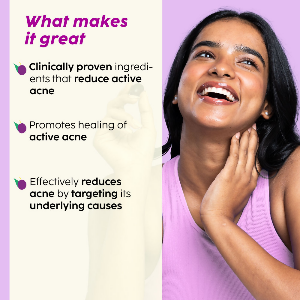 PLIX The Plant Fix Jamun Skincare With Cleanser, Body Wash & Active Acne Serum For Women & Men