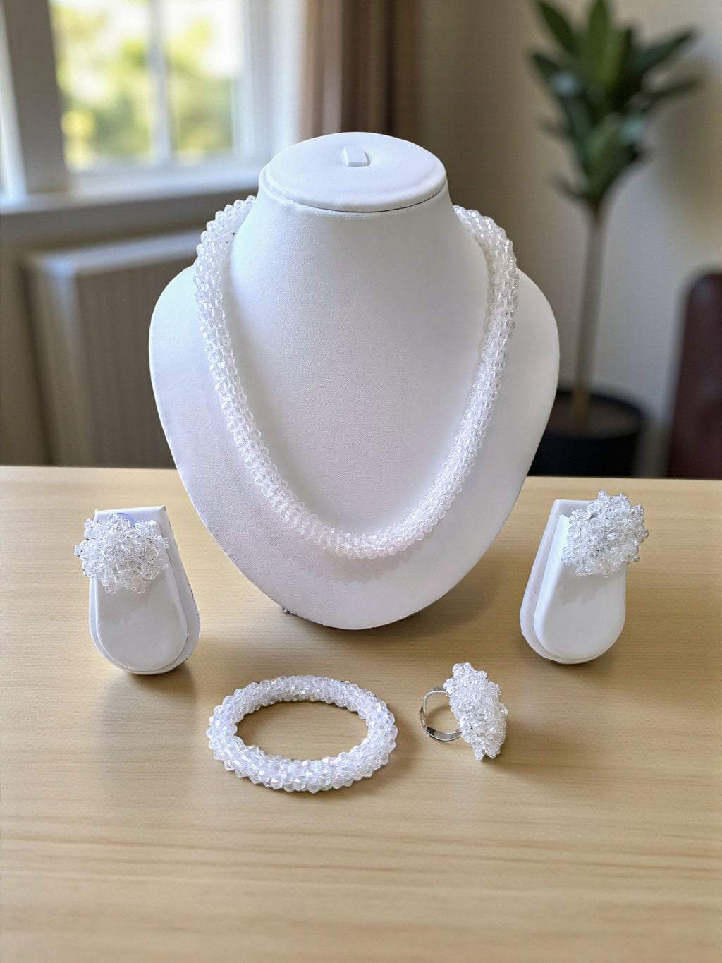 Inhanns Rangshine 4-In-1 Crystal Glam Set - Handmade - White