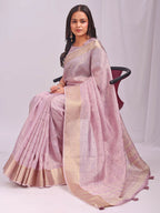 Shree Shyam Fashion Organza Light Pink Saree - Distacart