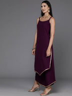 Ahalyaa Women's Traditional wear Kurta Set - Burgundy