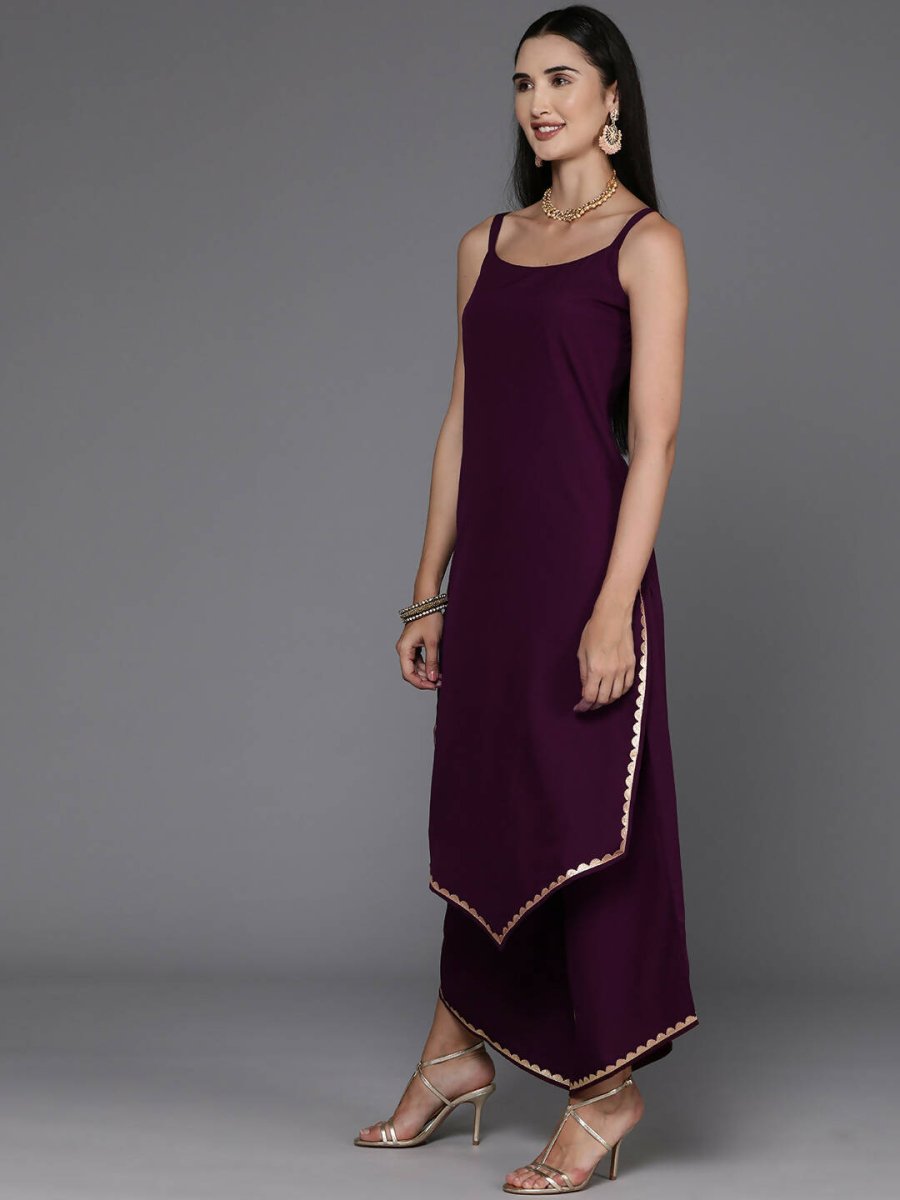 Ahalyaa Women's Traditional wear Kurta Set - Burgundy
