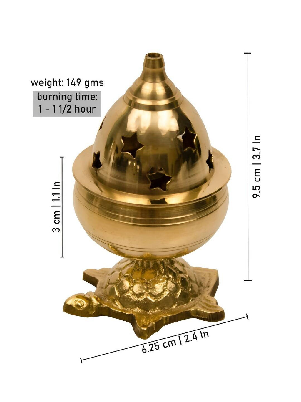 Spillbox Gold-Toned Brass Kachua Goblet Diyas Pooja Essential