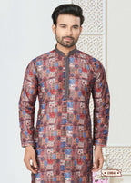 Joban Fashion Men's multicolor Cotton printed Kurta Pyjama set