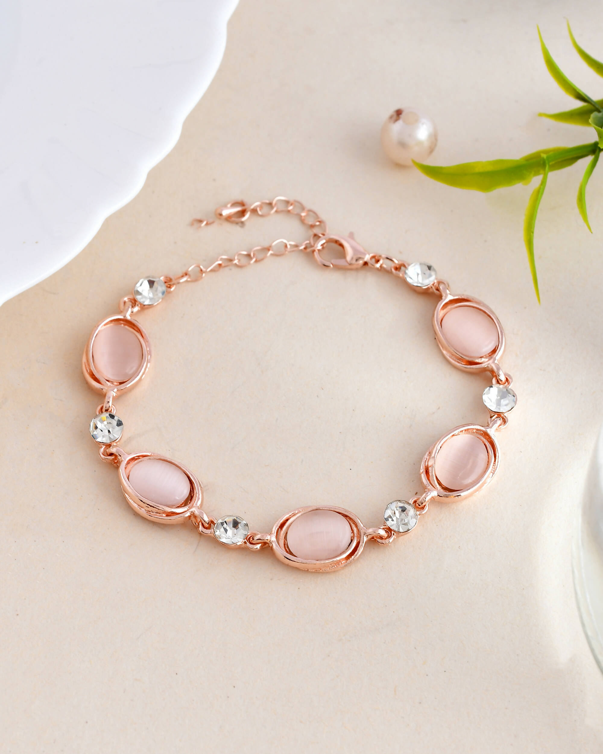 VOJ Stainless Steel Pearl Gold-plated Bracelet - Distacart