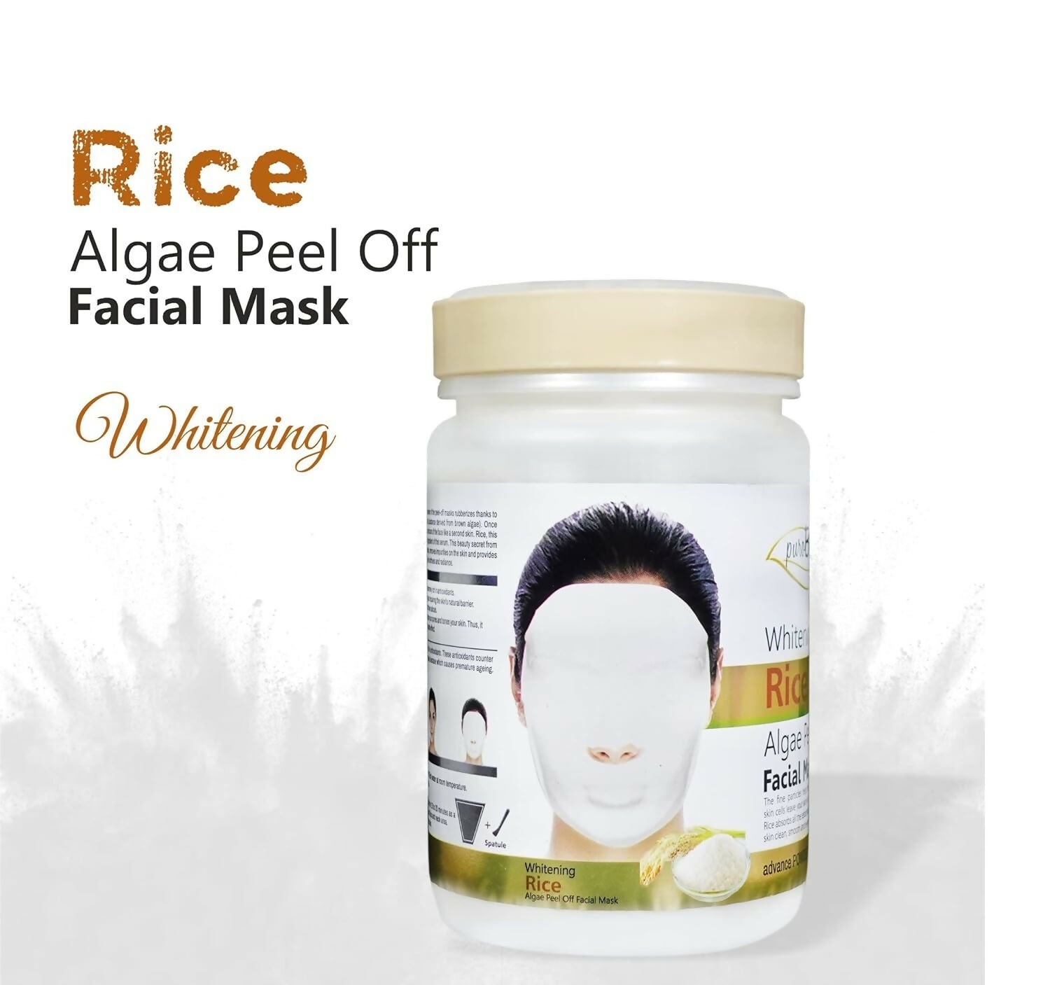 Purobio Algae Peel off Face Mask Whitening Rice Facial Mask