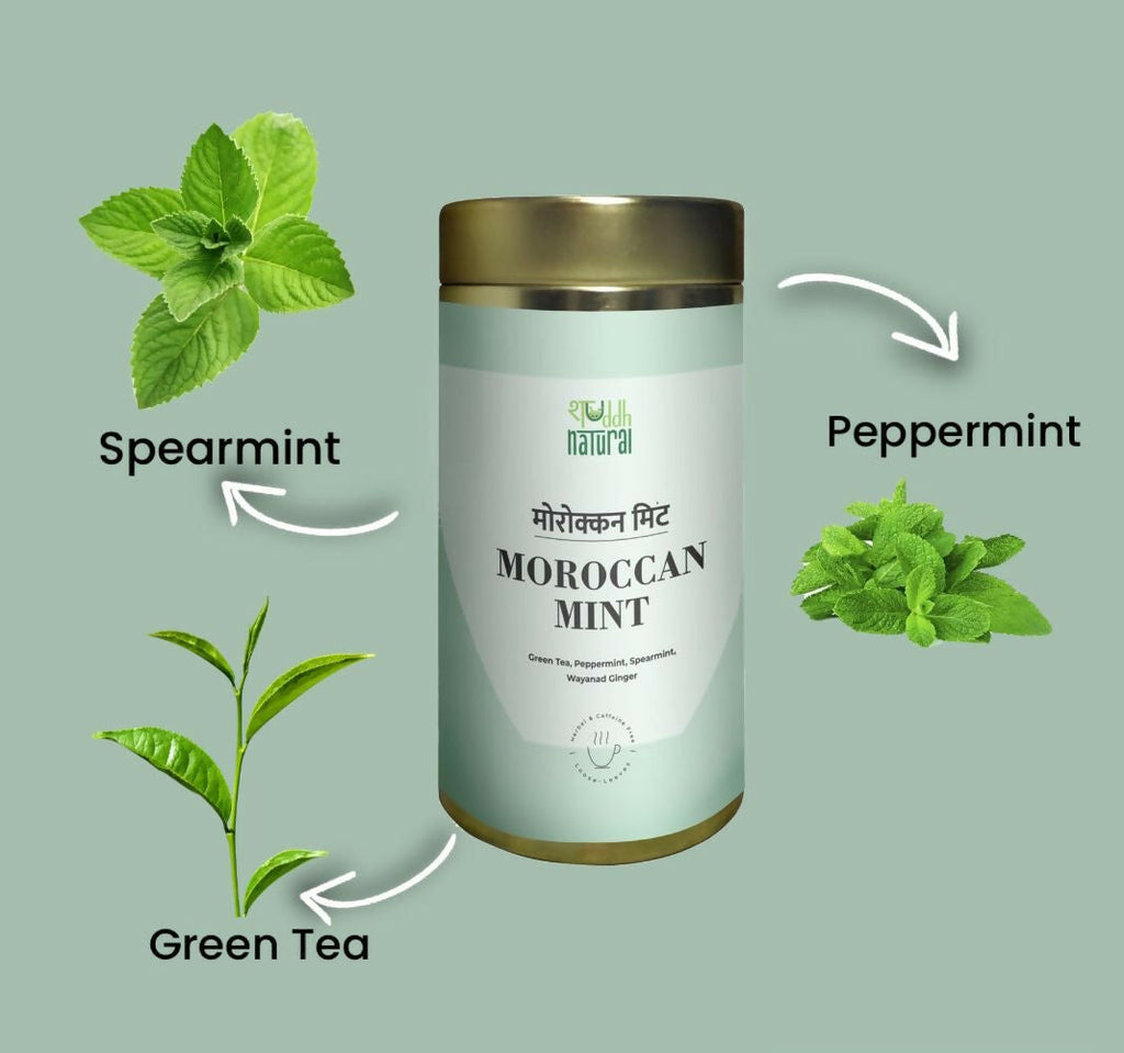 Shuddh Natural Moroccan Mint Green Tea - Distacart