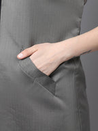 Even Apparels Grey Polywool Open Front Women's Long Coat BF496 - Distacart