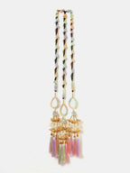 Ruby Raang Colorful Gota Pati Work And Colorful Pastel Hues Threadswith And Black Thread & Mirros