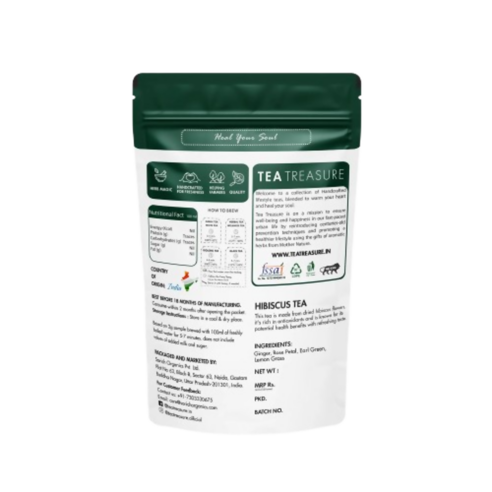 Tea Treasure Hibiscus Loose Leaf Green Tea - Distacart