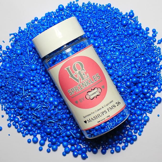 sky blue sprinkles bottle for decoration bottle 100 g