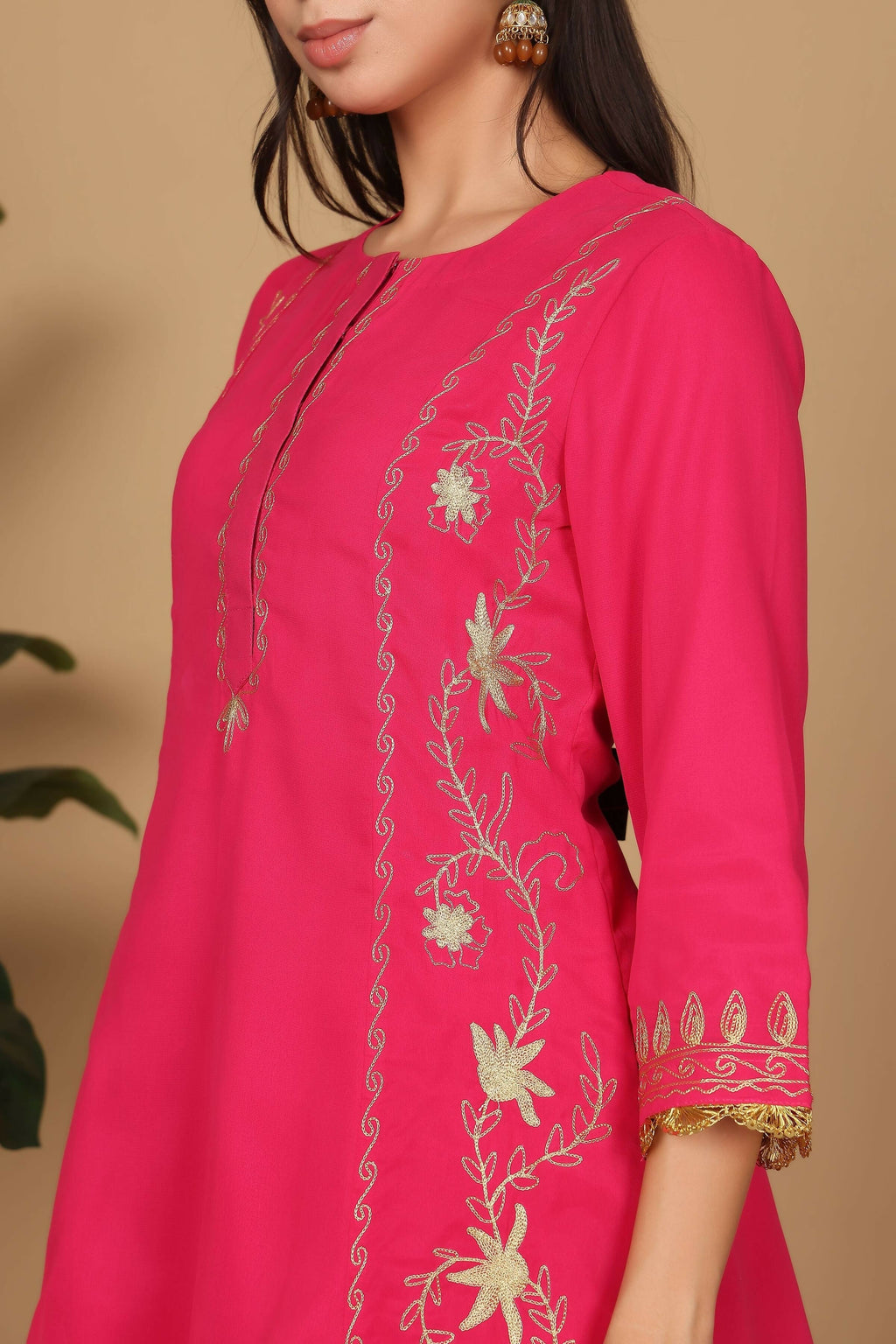 Joban Fashion Pink Georgette Kurta Set - Distacart