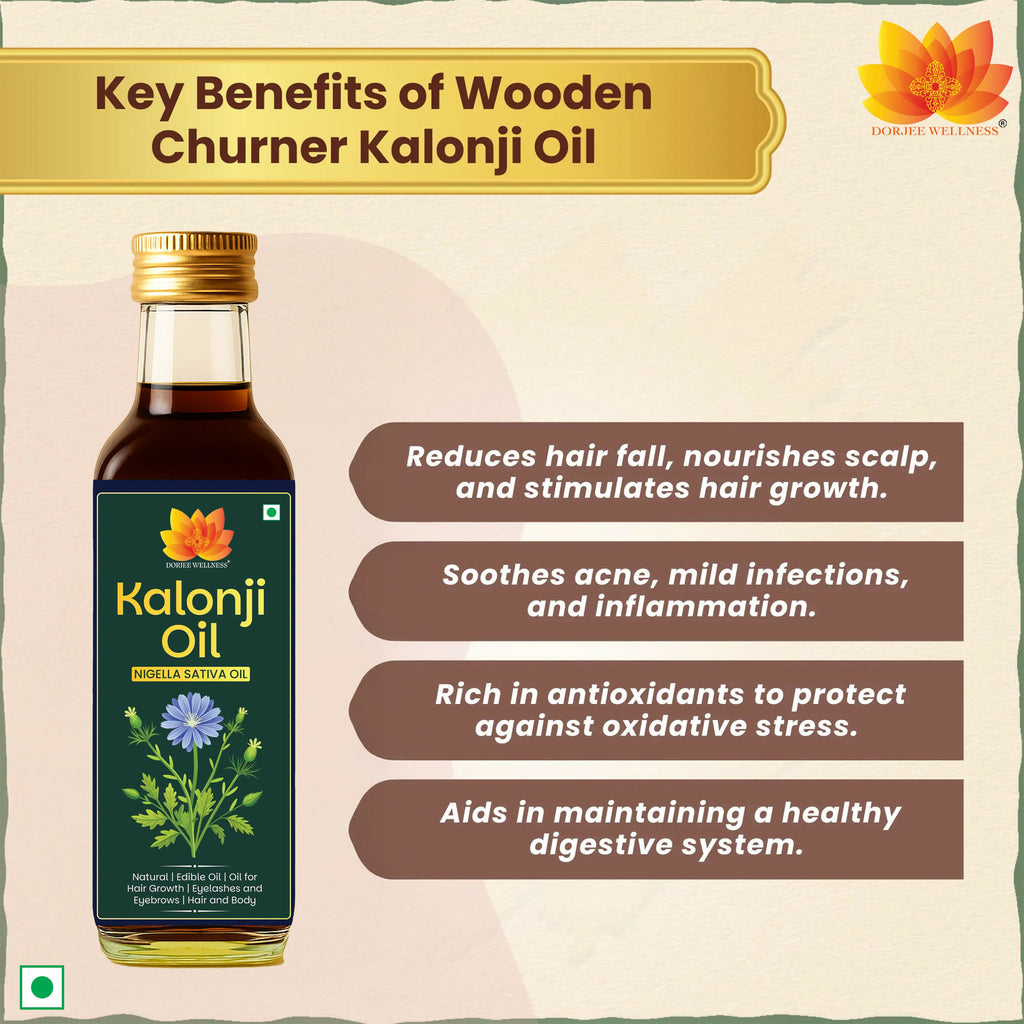 Dorjee Wellness Wood Pressed Kalonji (Black Seed) Oil - Distacart