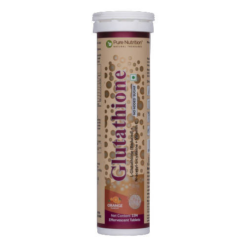 Pure Nutrition Glutathione 500mg with Vitamin C & Saffron Effervescent Tablets