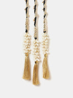 Ruby Raang Gold Gota Pati Work And Black Thread And Shells With Gold Stones - Distacart