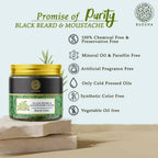 Buddha Natural Beard & Moustache Black Color