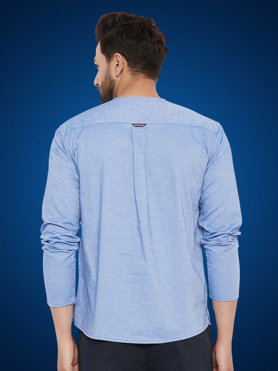 Even Apparels Men's Pure Cotton Blue Kurta